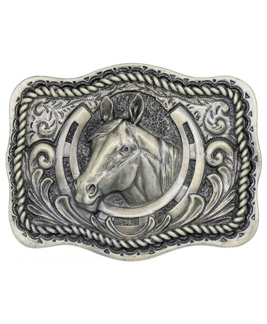 Belt Buckle - Horse and Horseshoes