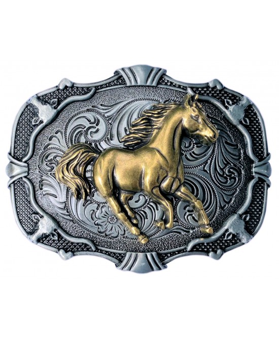 Belt Buckle - Western Running Horse