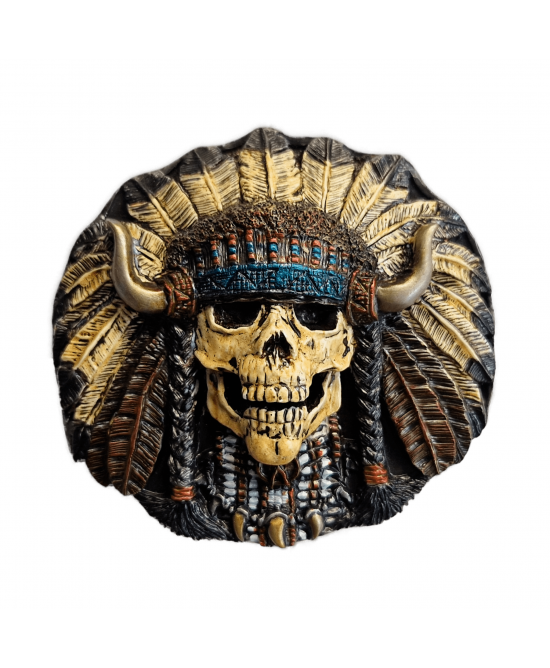 Belt Buckle - Native American Skull