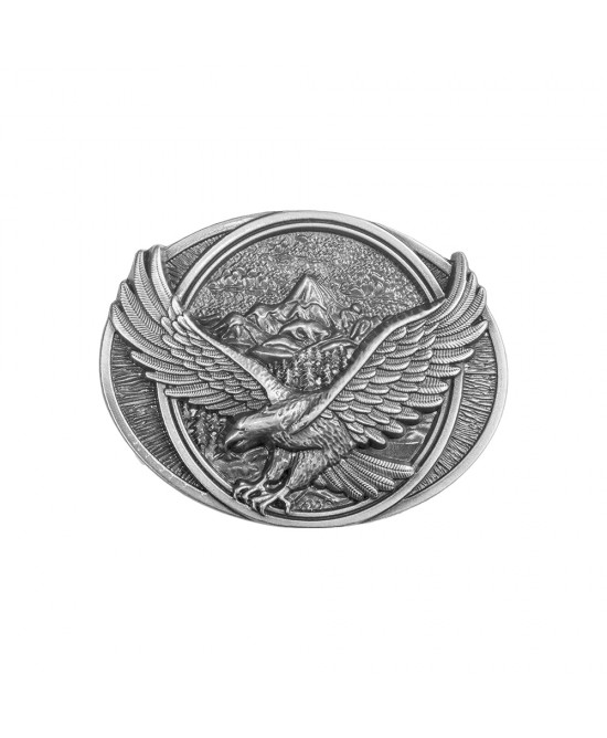 Belt Buckle - Eagle and Mountains