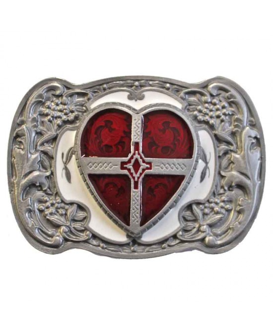 Belt Buckle - Red Heart