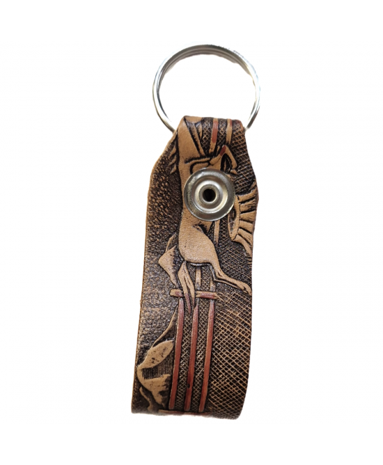 Belt Loop Keyring - Brown Horses