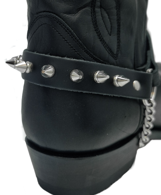 Boot Straps - Spikes Black