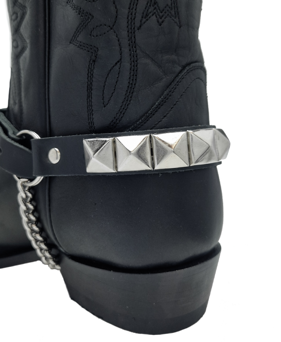 Boot Straps - Pyramid Square Black