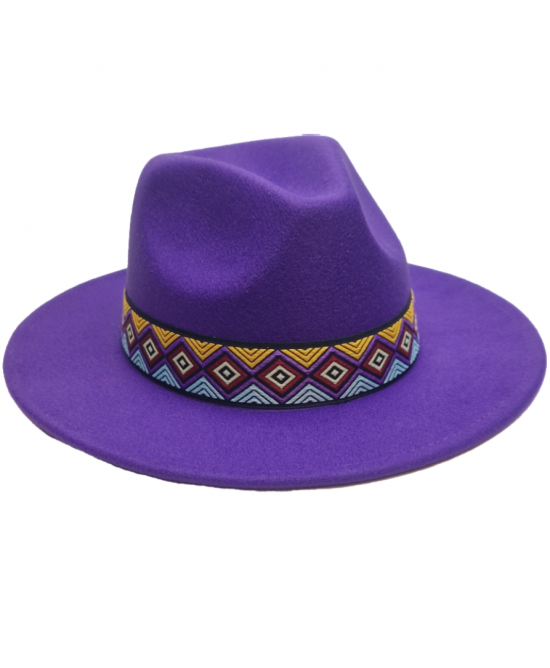 Felt Hat - Purple - One Size