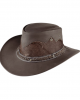 Leather Western Hat - Brown