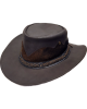 Leather Western Hat - Brown