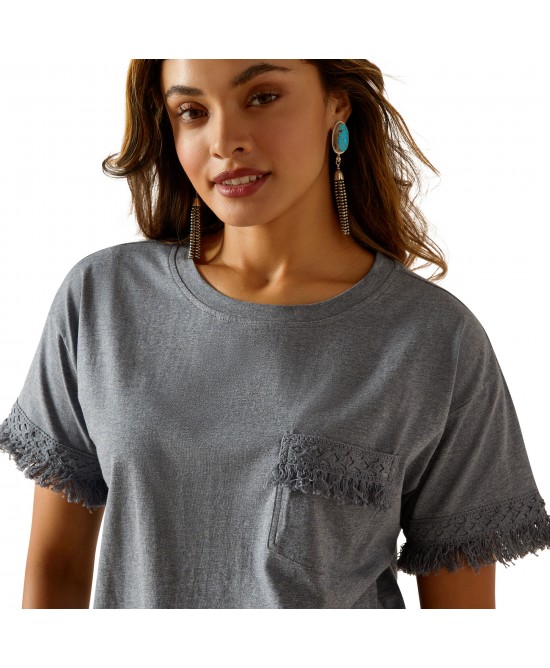 Ariat Grey Tassel Top