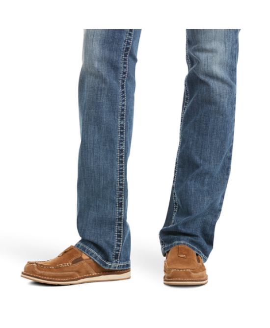 Ariat - R.E.A.L. Mid Rise Icon Stackable Straight Leg Jean