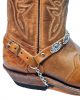 Boot Straps - Oval Tan Distressed