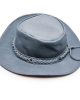 Leather Western Hat - Grey