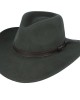 Wool Felt Western Green Hat - Crushable