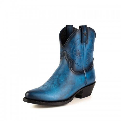 Mayura 2374 Azul Ladies Cowboy Ankle Boots