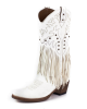 Mayura 2475 Fado White Fringes Ladies Cowgirl Boot