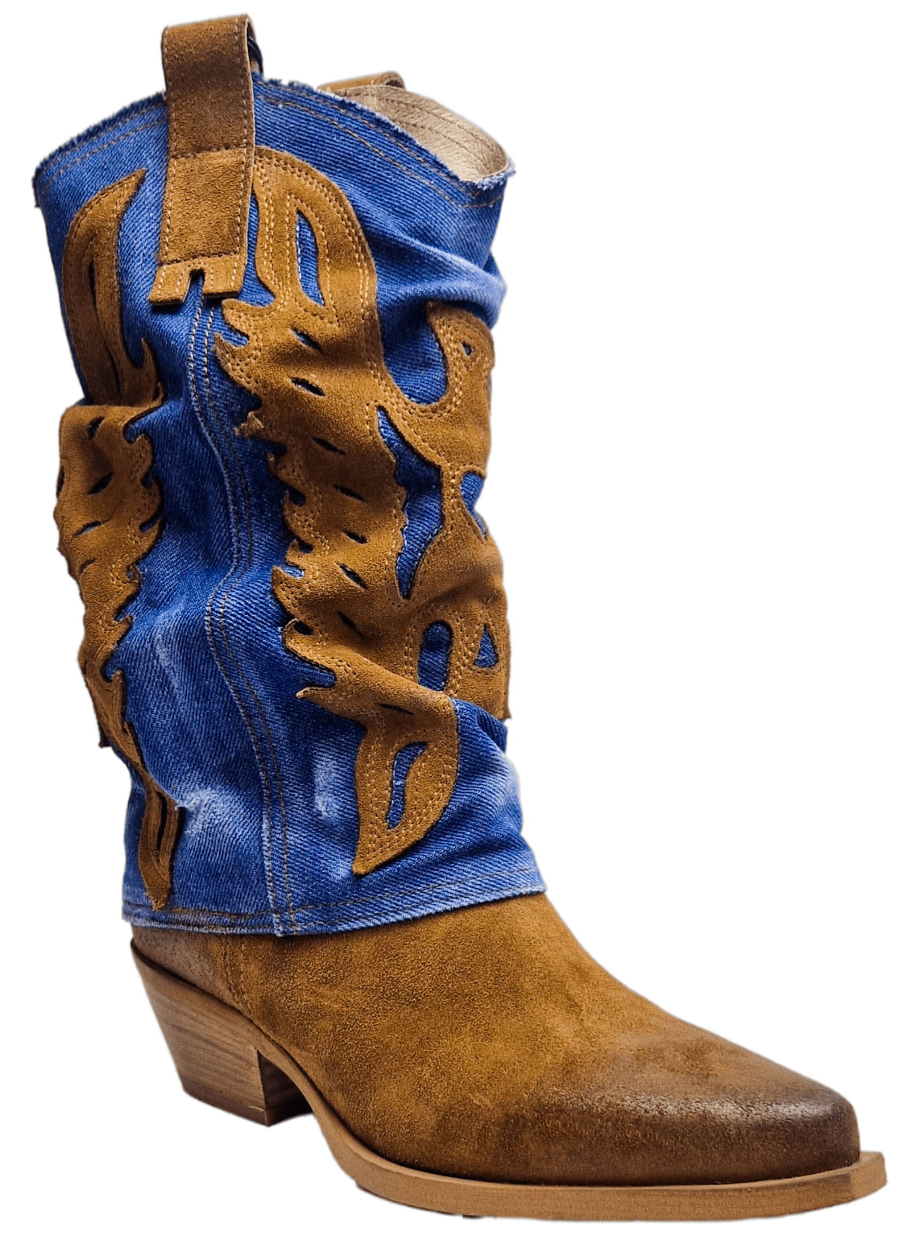 Orange and hotsell blue cowboy boots