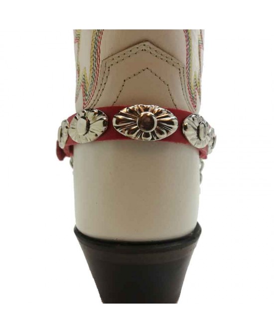 Boot Straps  - Oval Red 