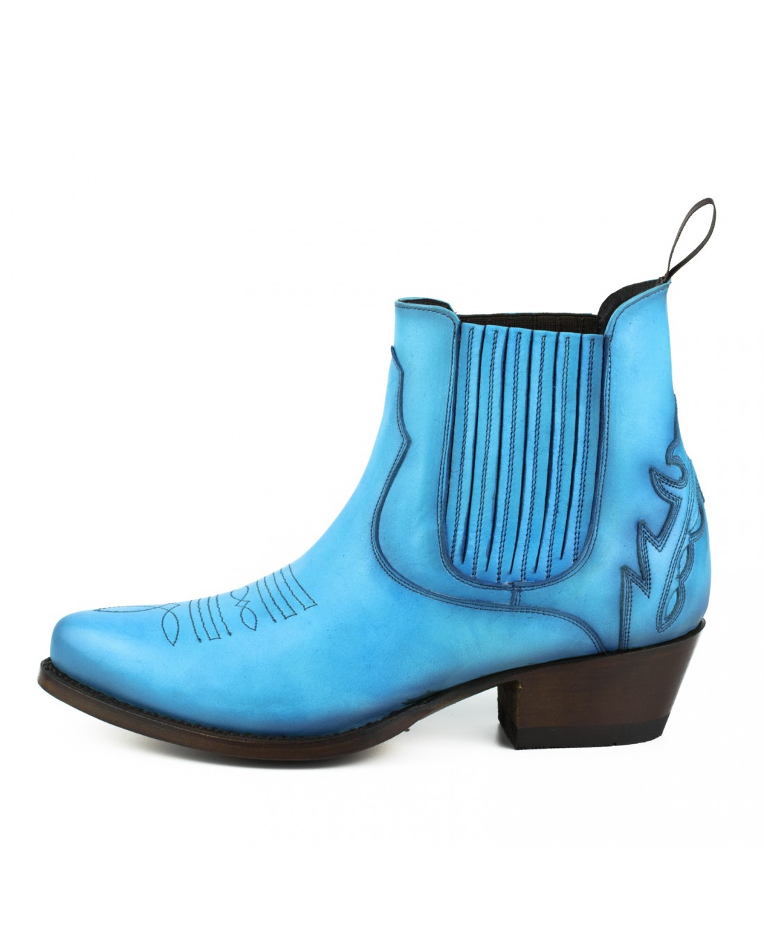 Mayura 2487 Marilyn Turquoise Ladies Cowboy Ankle Boots